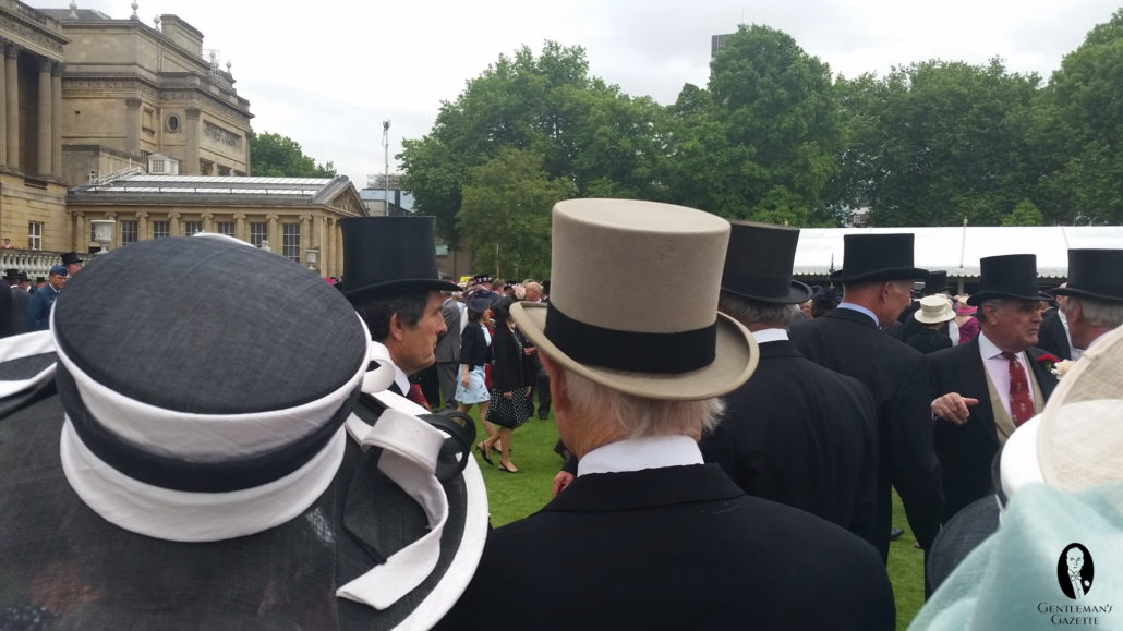 A Sea of Top Hats at the Queens Garden Party