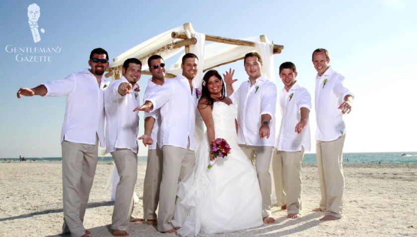 Photo of a Beach Wedding party