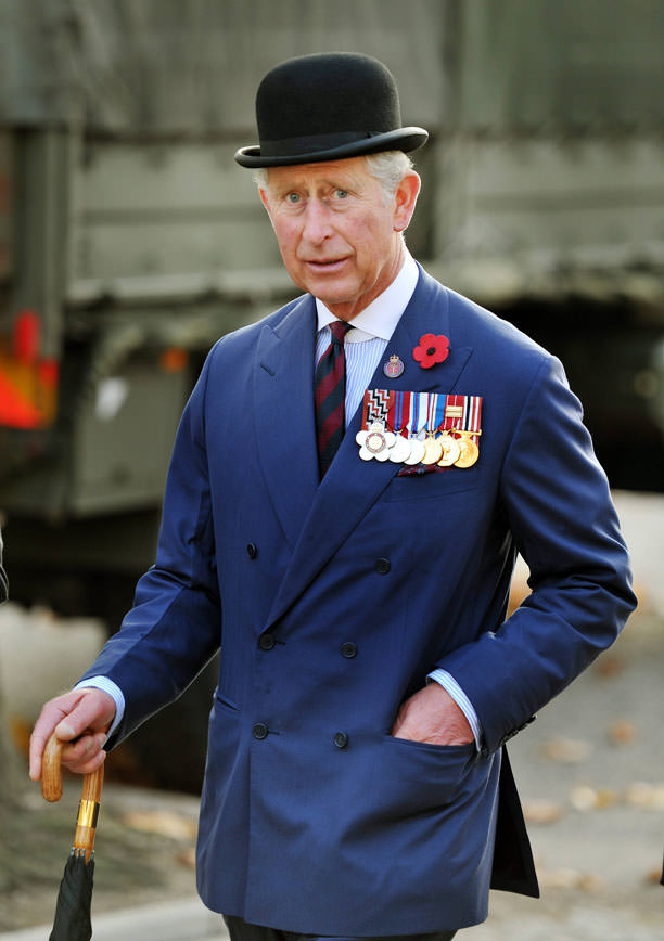 Prince Charles is dignified in his bowler hat - Remembrance Sunday service London 2011