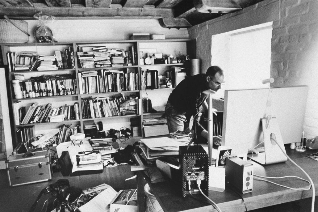 Steve Jobs in his office