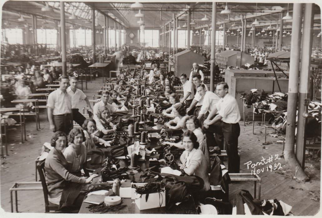 Factory garment production