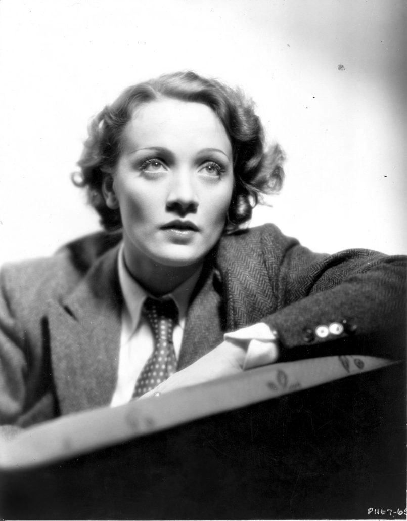 Marlene Dietrich in a Knize Lounge Suit
