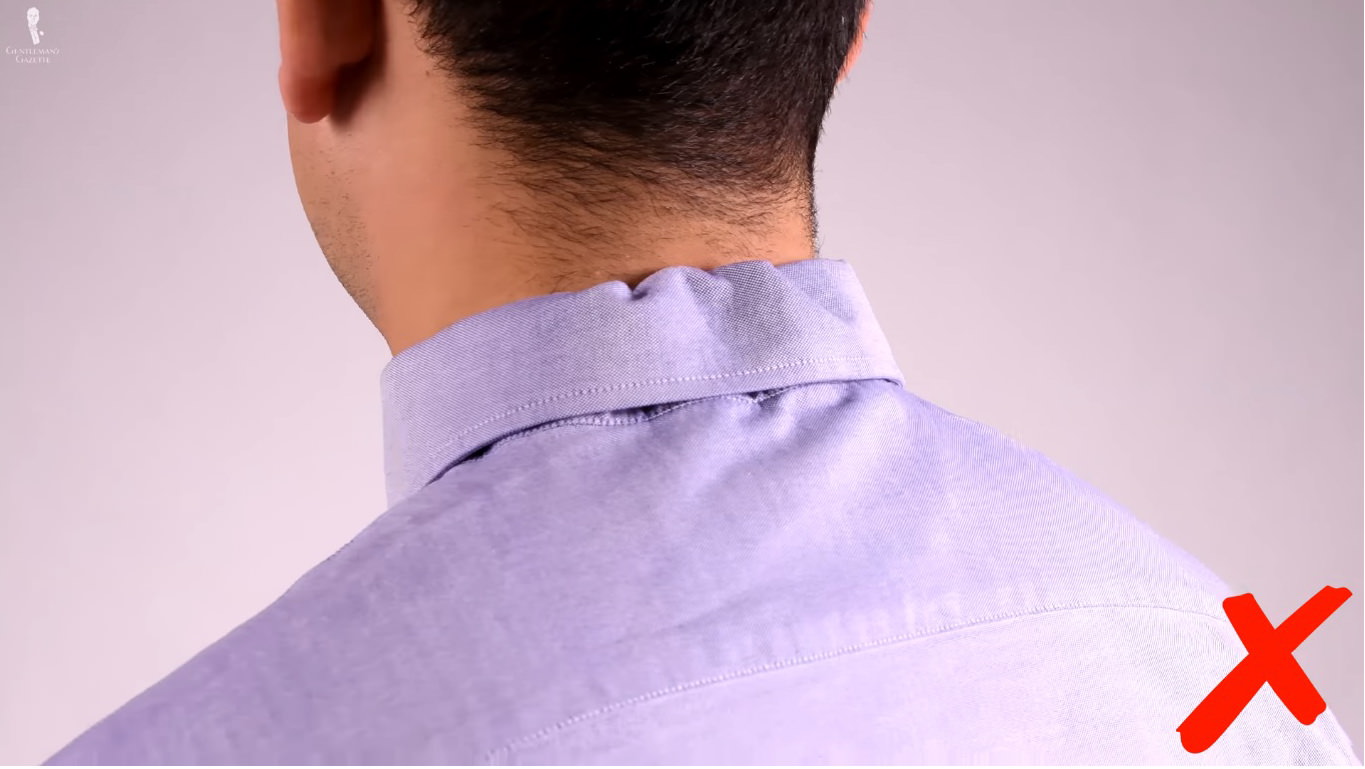 collars that are too big, it creates unsightly creases