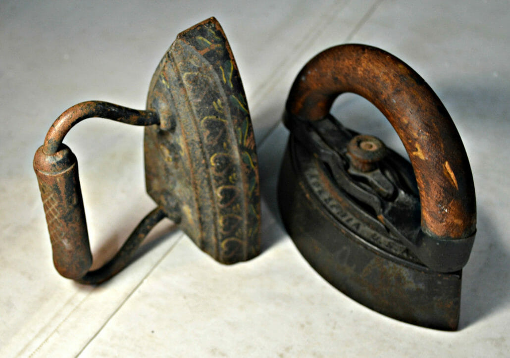 Vintage irons are known for their weight.