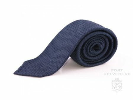 A classic Navy grenadine tie from Fort Belvedere