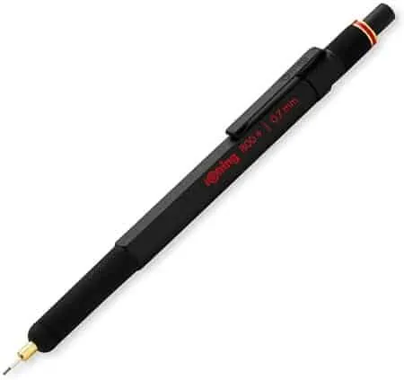rOtring 1900182 800+ Mechanical Pencil and Touchscreen Stylus, 0.7 mm, Black Barrel