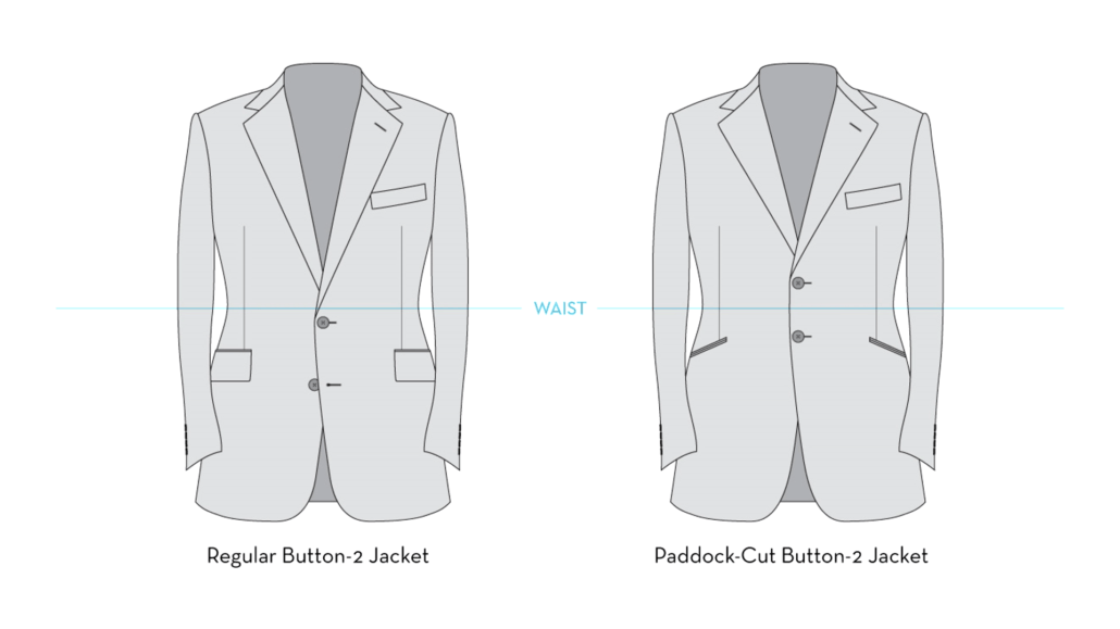 regular suit jacket vs a paddock suit