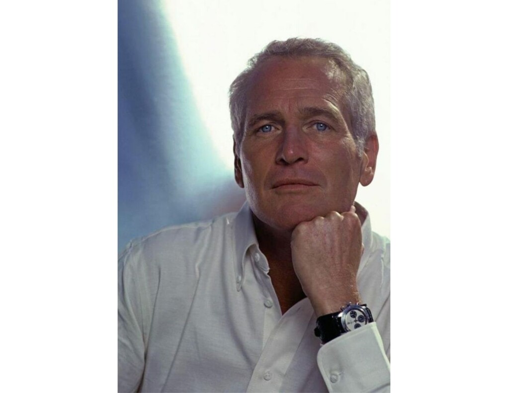 Paul Newman with his emblematic wristwatch