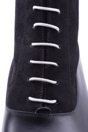 Light Grey Boot Laces Round Waxed Cotton