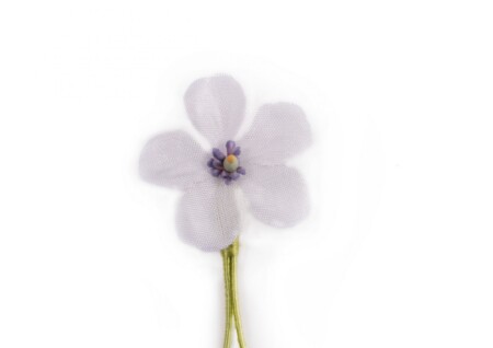 A photo of a Light Lavender Geranium Silk Boutonniere Lapel Pin Flower