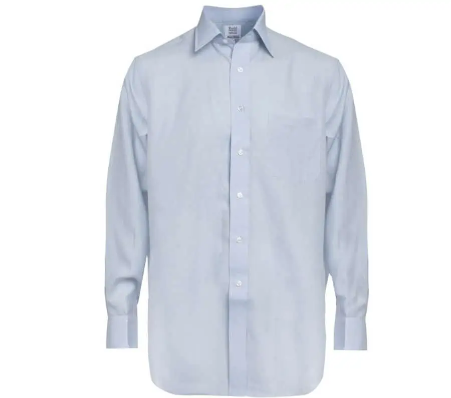 A light blue linen dress shirt