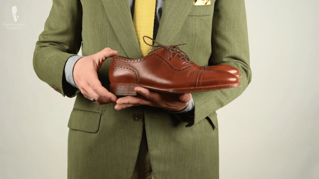 Quarter Brogue Oxford by Beckett Simonon - while the last is attractive the shoe is stiff and resulted in blisters