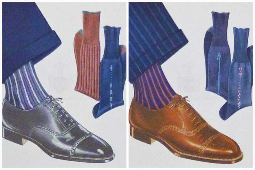 Illustration of classic striped socks