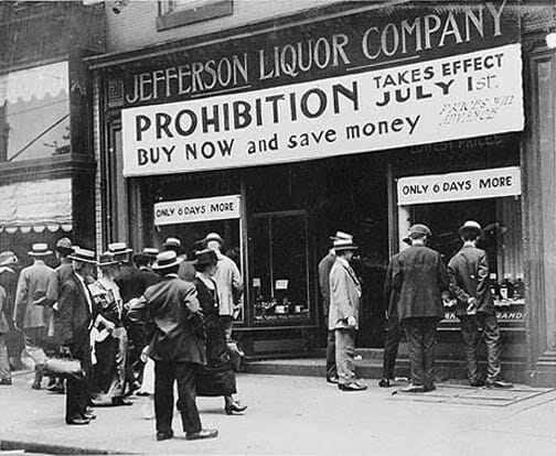 Prohibition is coming, stock before it begins