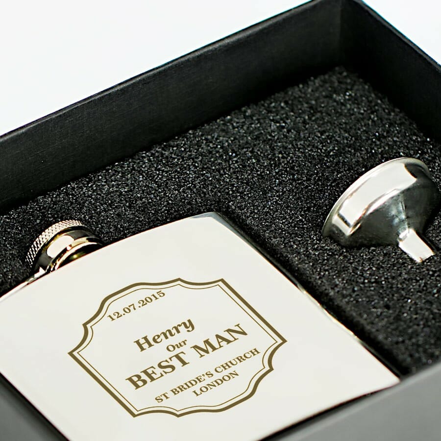 Hip flask as a gift for a best man