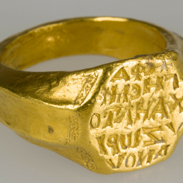 Hexagonal Gold Signet Ring of Michael Zorianos
