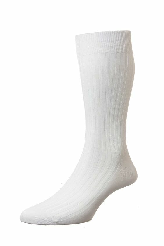 Pantherella white dress socks