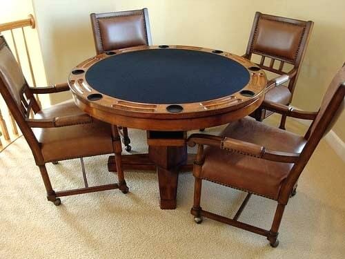 A solid cards table