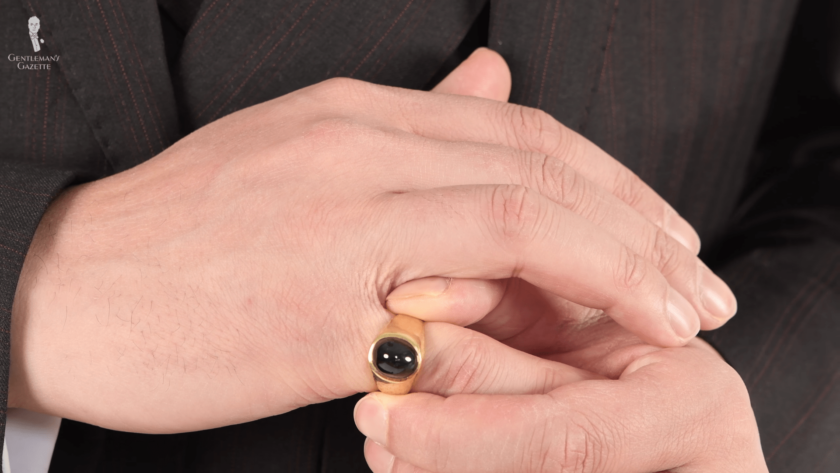 Photo of a ring on a hand