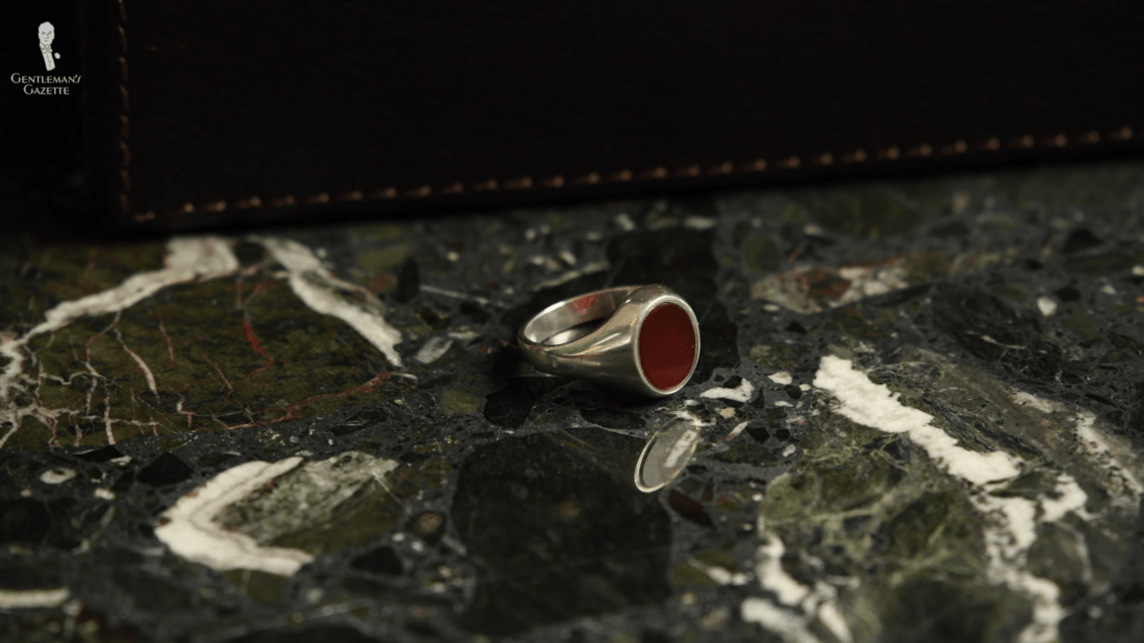 Carnelian stone ring