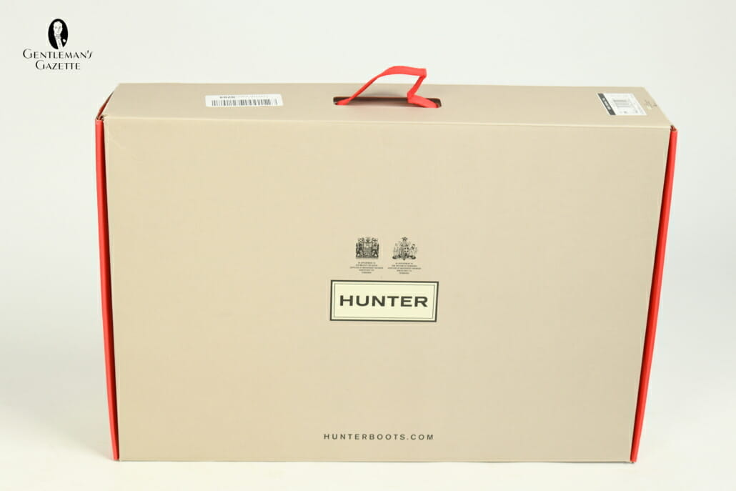 Hunter Wellies packaging