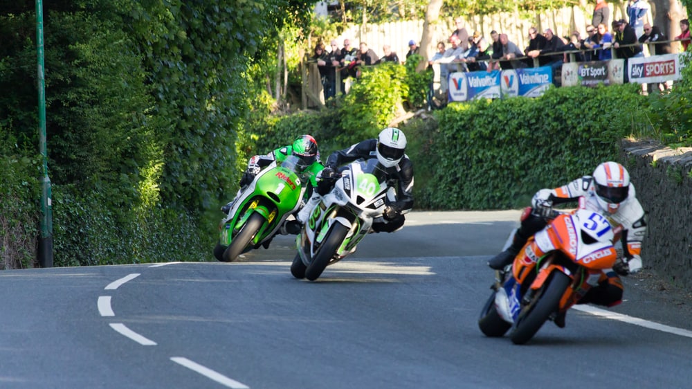 Racers at Tourist Trophy, Isle of Man