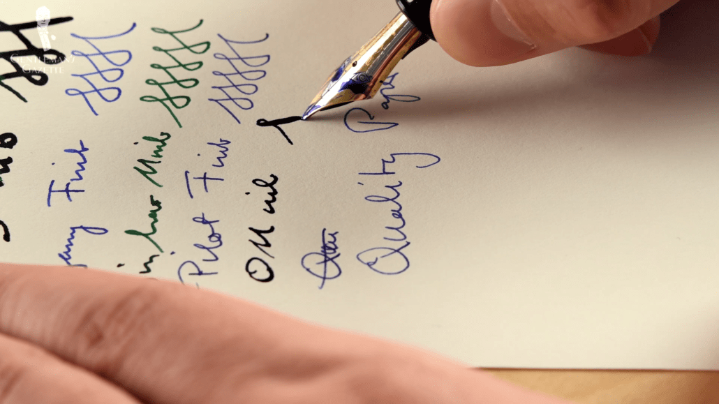 The more pressure you add, the wider your pen stroke gets