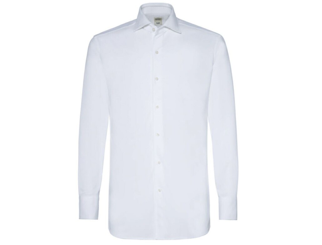 A long sleeve polo shirt made of sheer Jersey cotton lisle material.