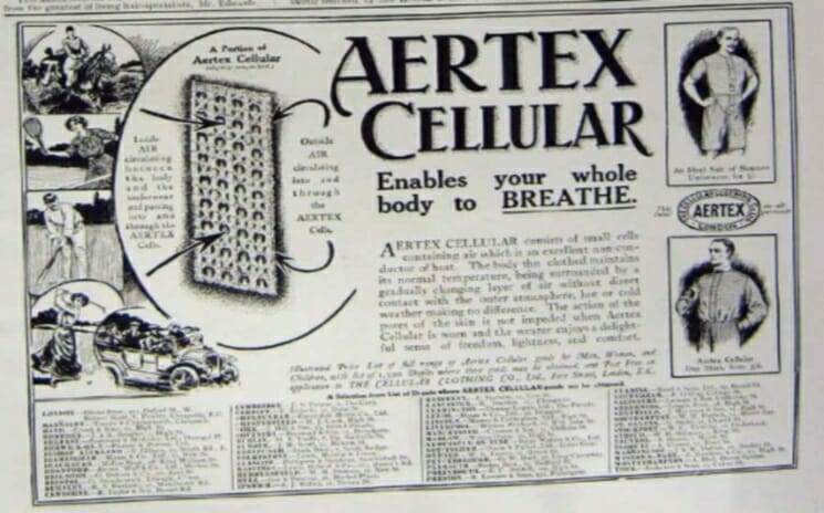 Aertex fabric ad