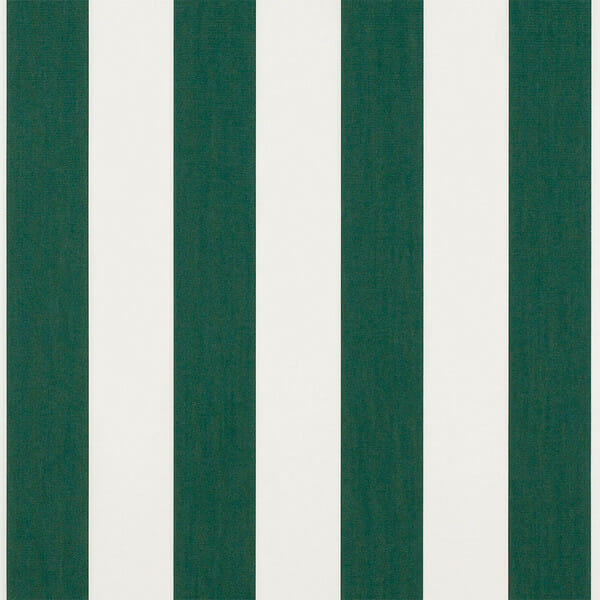 An example of awning stripes in forest green.