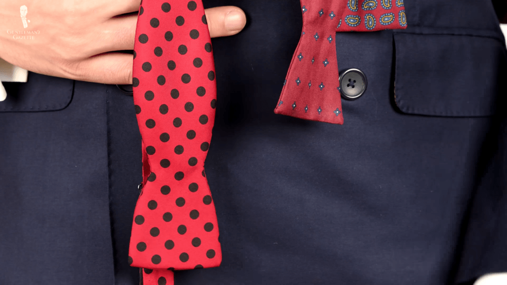 Dotted red bow tie