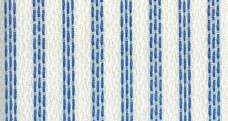 An example of broken stripes in blue.