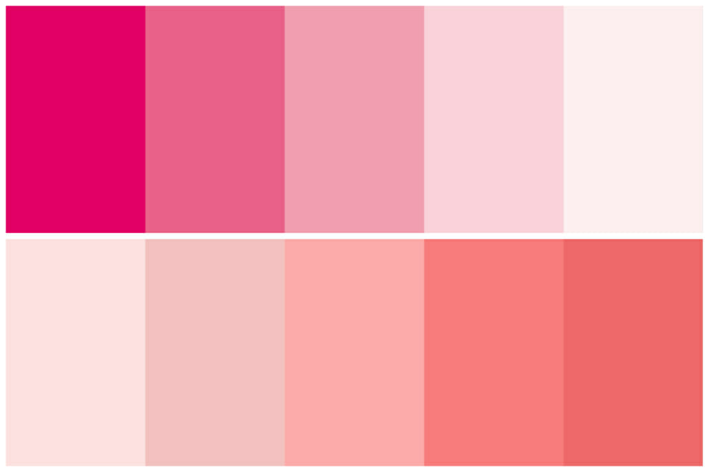 Ten Shades of Pink
