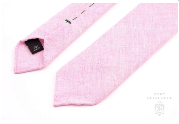 Fort Belvedere pink linen tie
