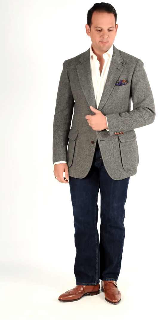 sports jacket with jeans
