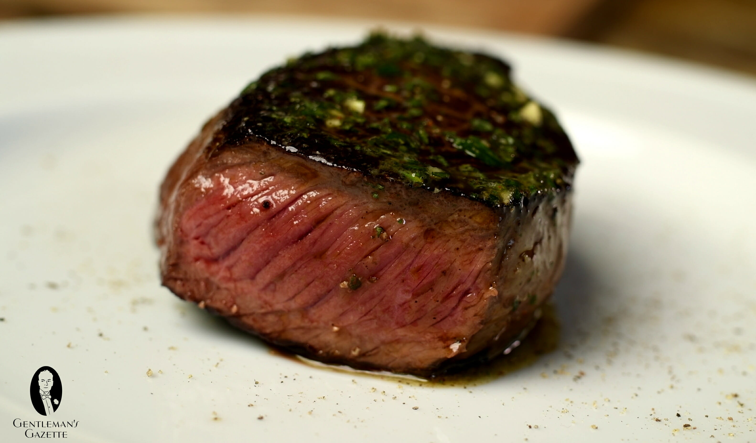 Pan seared Top Sirloin Steak topped with compound herb butter - stay tuned for our how to cook a steak and make compound butter video