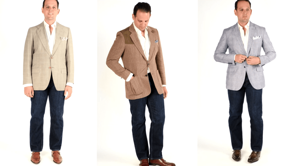 sport coat with jeans and cowboy boots