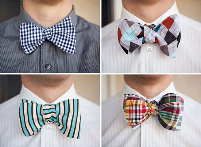 Too loud and large bow ties