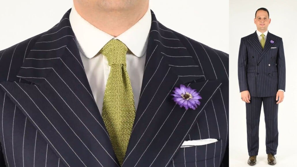 Raphae Wearing A Striped Suit From Ralph Lauren Combied With Fort Belvedere Products. Raphael wearing a striped suit from Ralph Lauren combined with Fort Belvedere products.