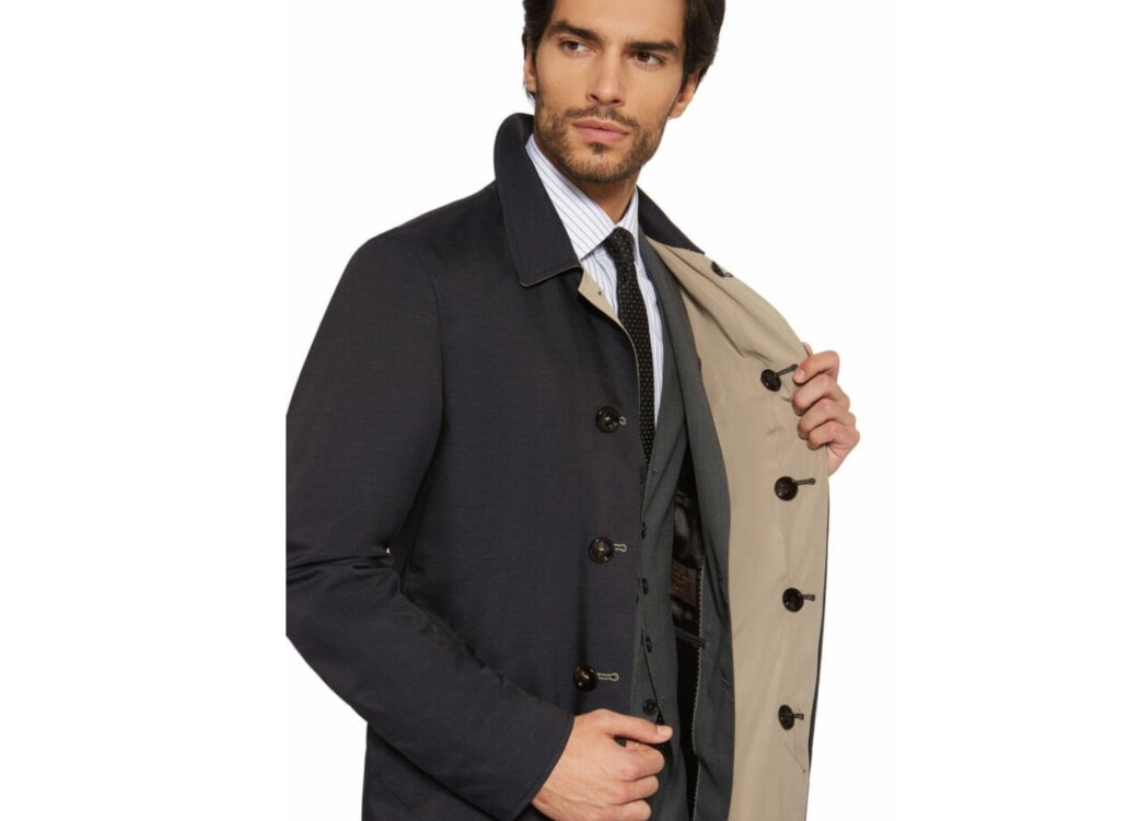Mens Clothing Coats Raincoats and trench coats Herno Synthetic Single-breasted Trench Coat in Blue for Men 