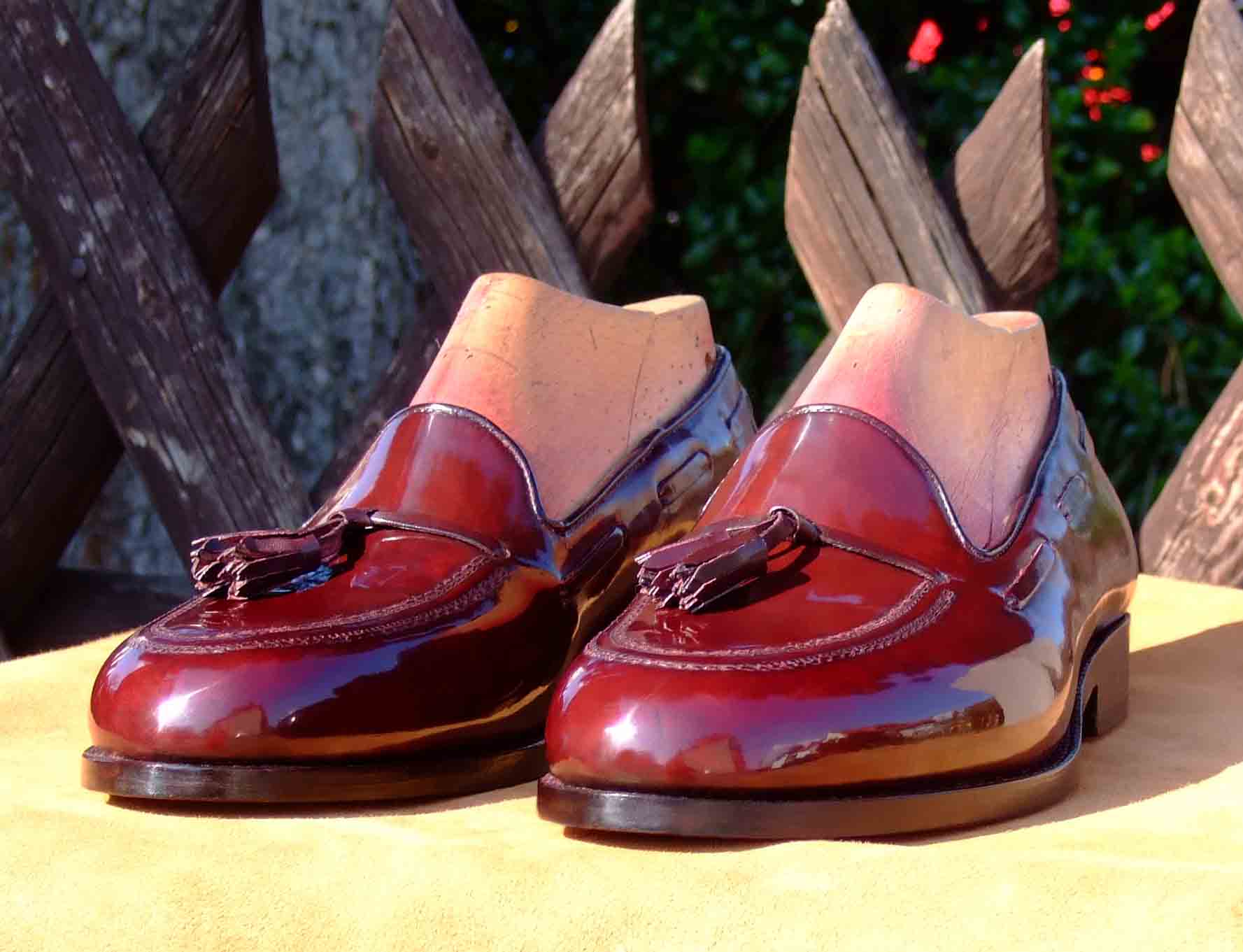 Shell cordovan is noted for a natural high glass shine