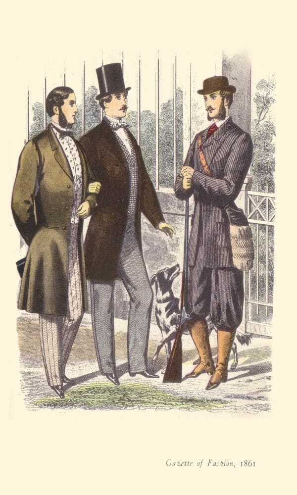 1861 British walking and sporting costume