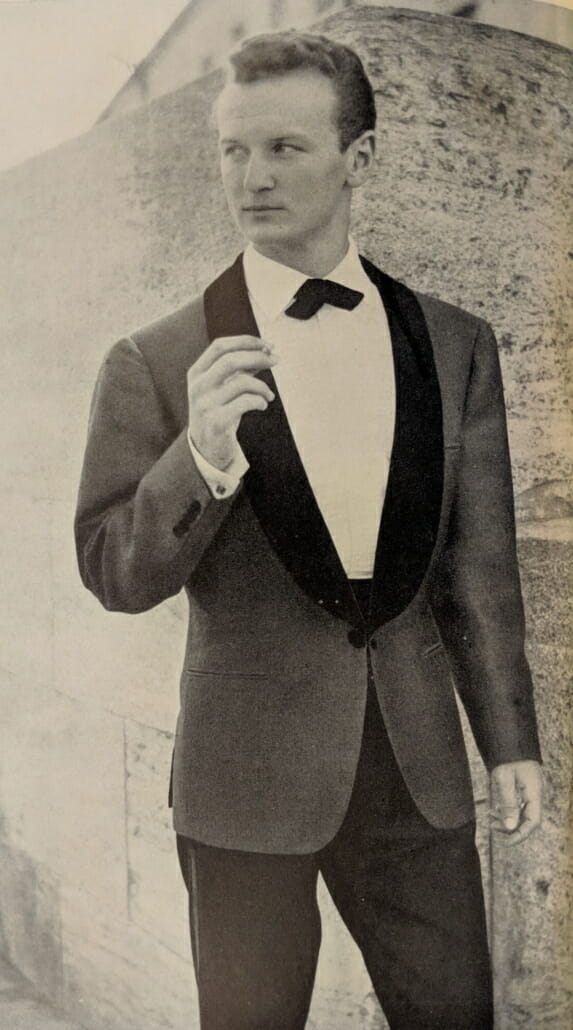 1960s Satin Continental Tie Mid Century Men's Vintage Black Crossover Bow Tie 