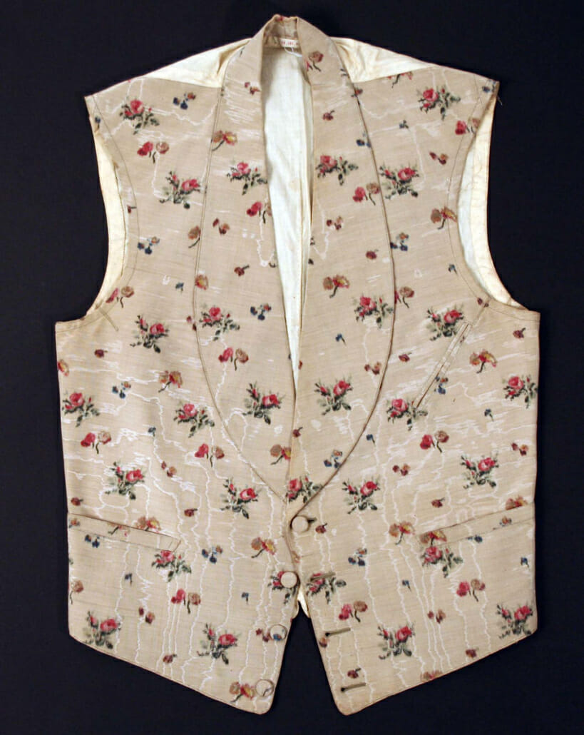 A richly decorated silk waistcoat from 1830