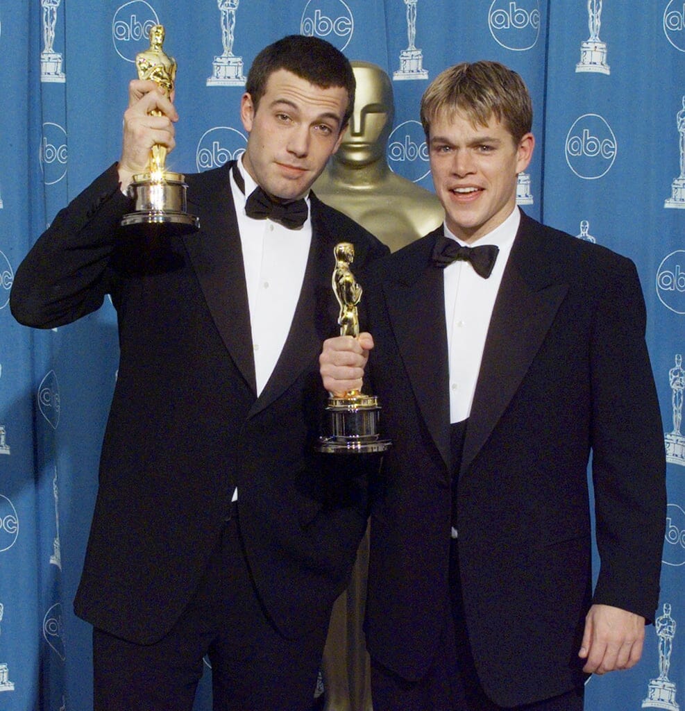 Ben Affleck and Matt Damon at the Oscars in 1998