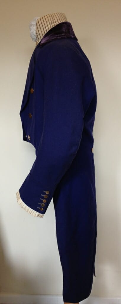 Blue tailcoat with gilt buttons