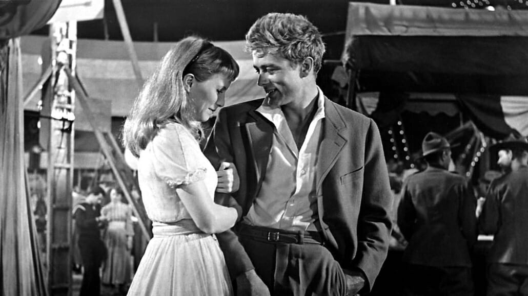 Julie Harris and James Dean in East of Eden, from 1955.