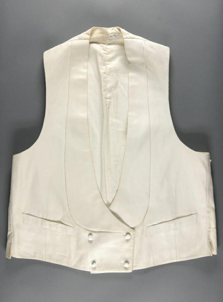 Edwardian white pique waistcoat