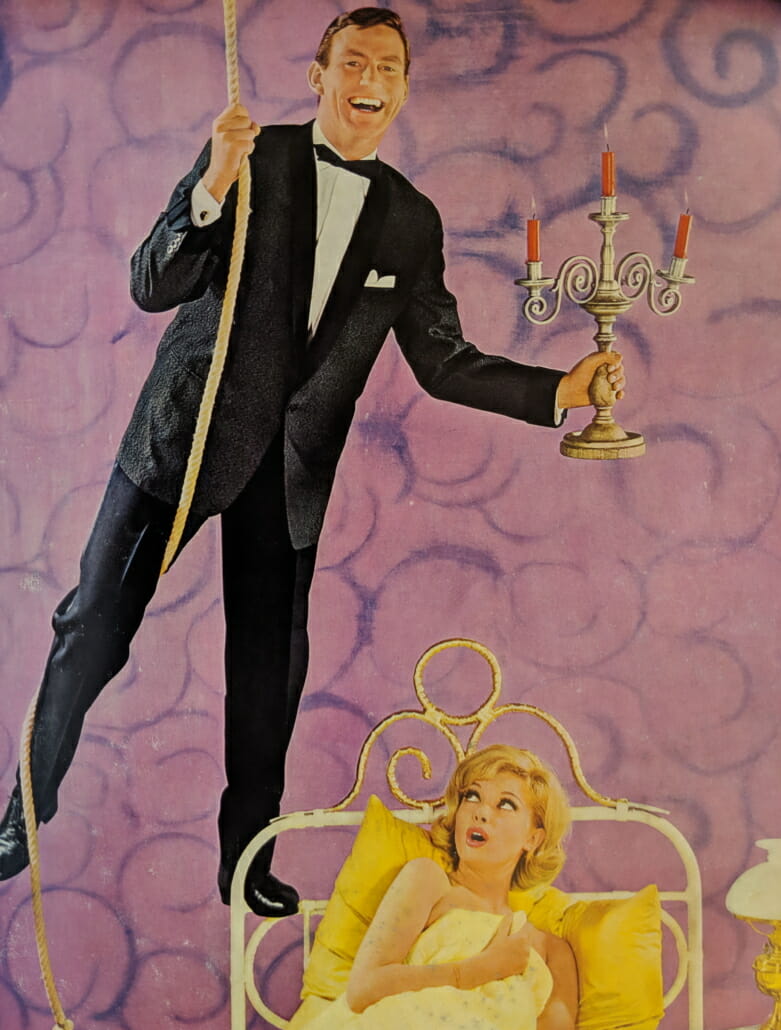 German 1960s ad with a textured dinner jacket
