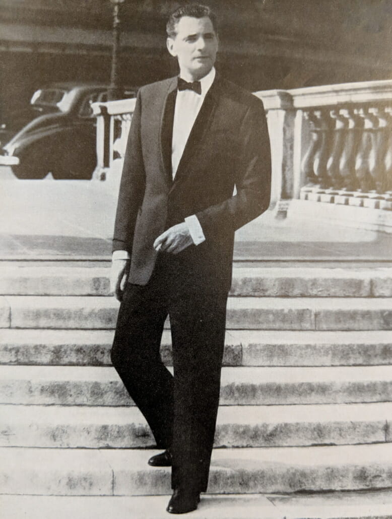 Late 1960s British take on the shawl collar tuxedo